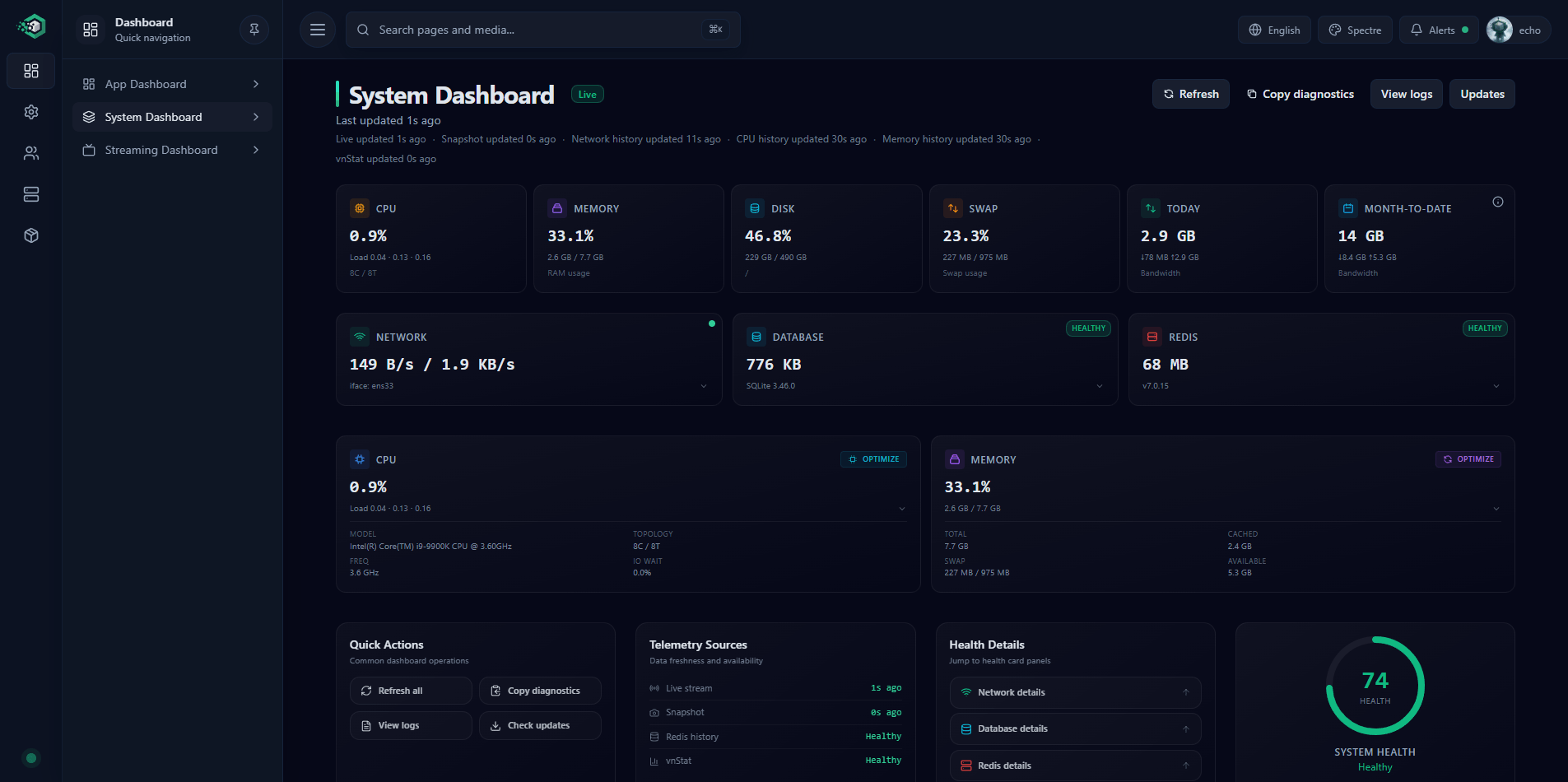 System Monitoring & Telemetry